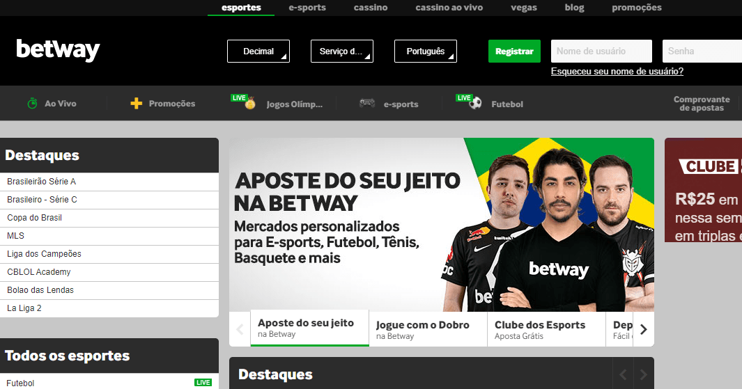 Betway casino online Brasil