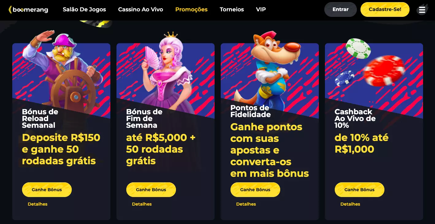 Boomerang cassino Brasil